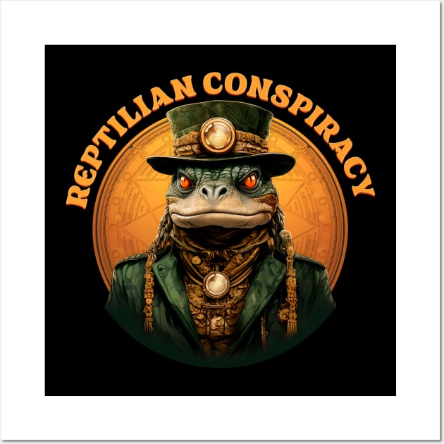 Reptilian Conspiracy - Illuminati - Anunnaki Wall Art by Ariela-Alez